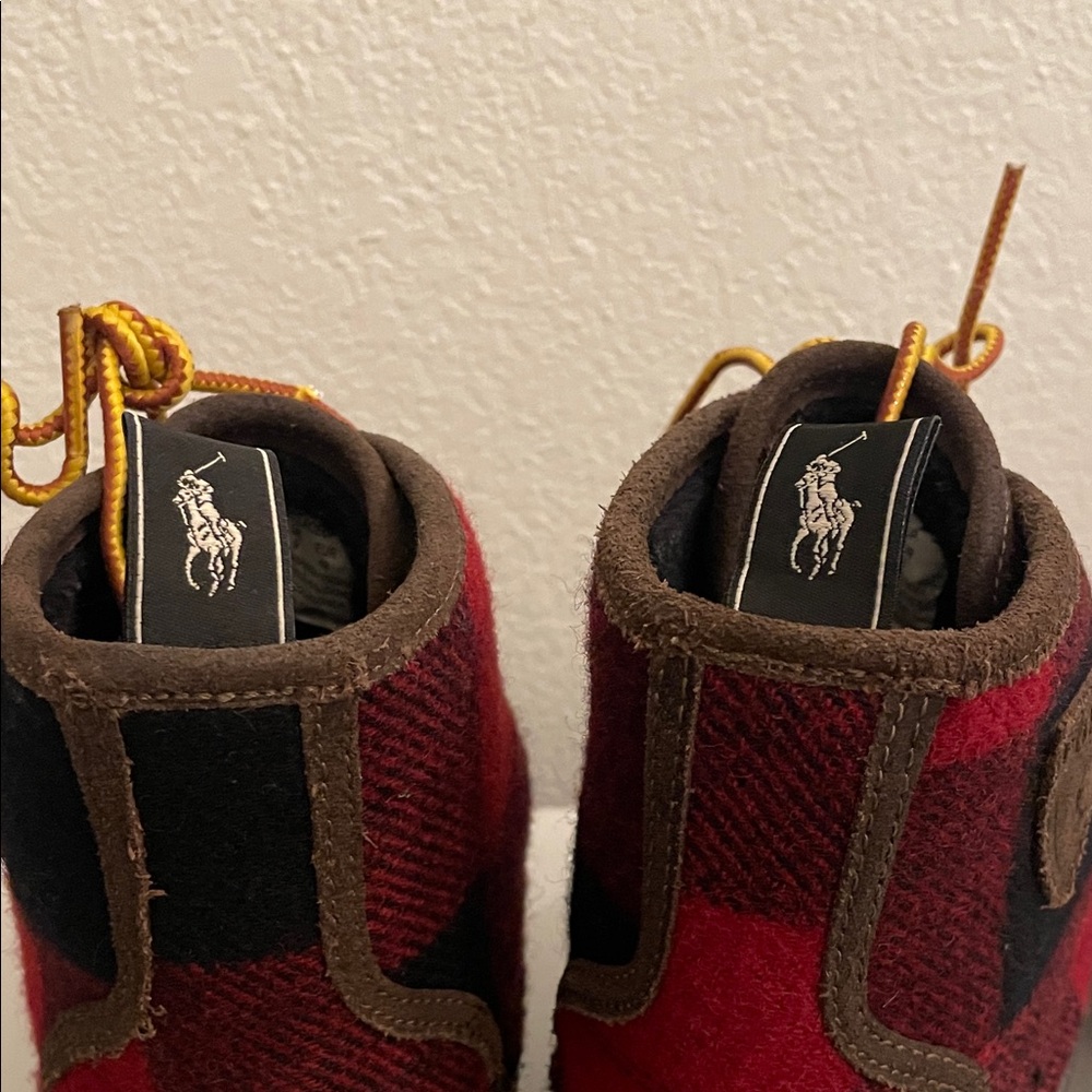 Polo Ralph Lauren Men's Claus Plaid Wool Lace-Up Duck Boots - Picture 15 of 16